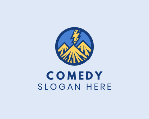 Power - Mountain Lightning Summit logo design