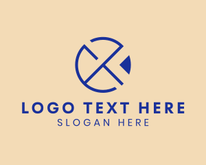 Marketing Tech Letter X Logo