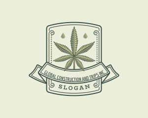 Organic - Green Cannabis Farm logo design