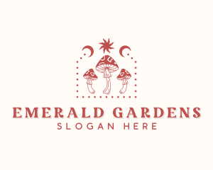 Organic Shrooms Garden logo design