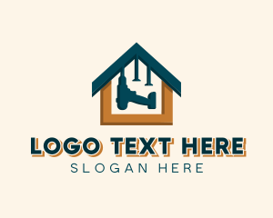 Remodeling - Home Drill Construction logo design