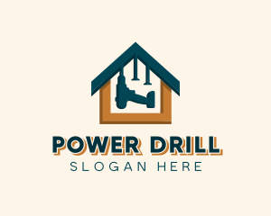 Drill - Home Drill Construction logo design