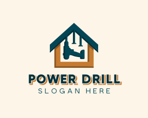 Home Drill Construction logo design