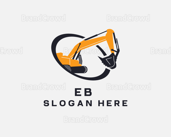 Excavator Construction Machine Logo