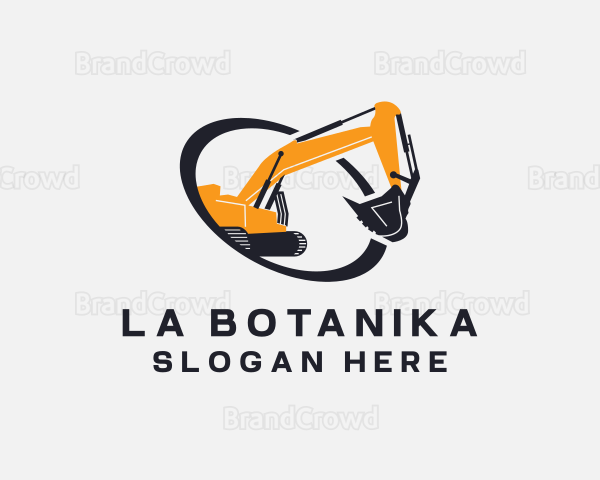 Excavator Construction Machine Logo