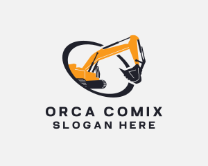 Excavator Construction Machine Logo