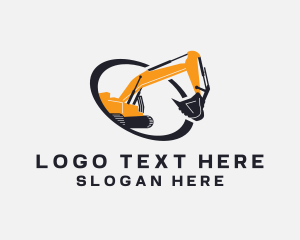 Excavator Construction Machine Logo