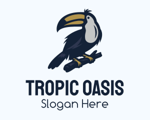 Tropic - Tree Branch Toco Toucan logo design