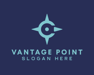 Point - Blue C Compass logo design
