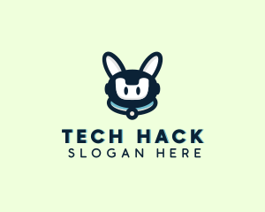 Cute Tech Robot  logo design