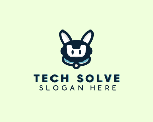 Cute Tech Robot  logo design