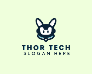 Cute Tech Robot  logo design