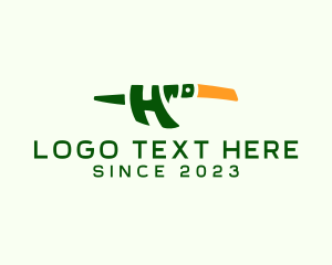 Jungle - Heron Bird Letter H logo design