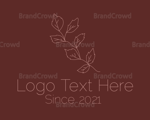 Minimalistic Leaf Branch Logo