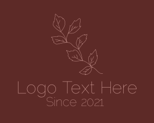 Autumn - Minimalistic Leaf Branch logo design