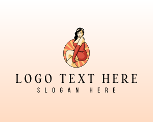 Pinup Sexy Lady Logo