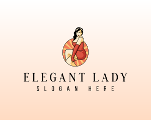 Pinup Sexy Lady logo design