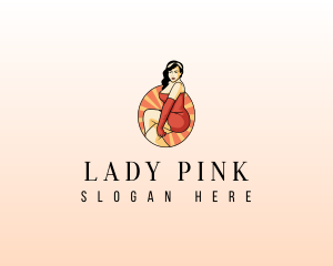 Pinup Sexy Lady logo design