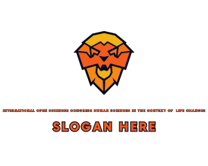 Savanna - Geometric Lion Mane logo design