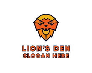 Geometric Lion Mane logo design