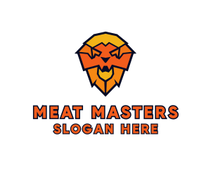 Geometric Lion Mane logo design