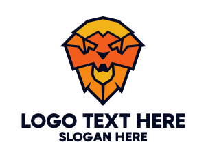 Life Insurance - Modern Geometric Lion logo design