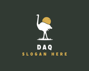 Wildlife - Ostrich Bird Safari logo design
