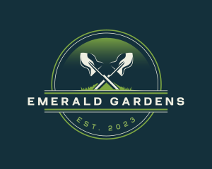 Shovel Landscaping Garden logo design