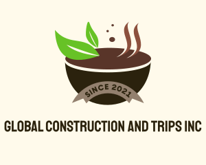 Vegan - Organic Soup Bowl logo design