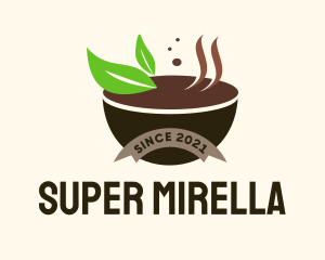 Coffee - Organic Soup Bowl logo design