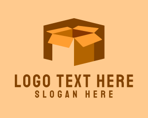 Global Solutions - Cargo Package Box logo design