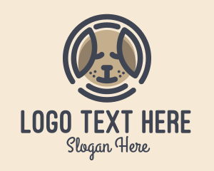 Puppy Dog Circle logo design