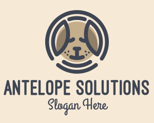 Puppy Dog Circle logo design