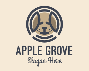 Puppy Dog Circle logo design