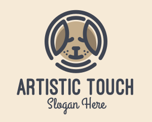 Puppy Dog Circle logo design