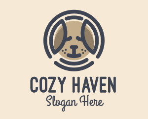 Puppy Dog Circle logo design