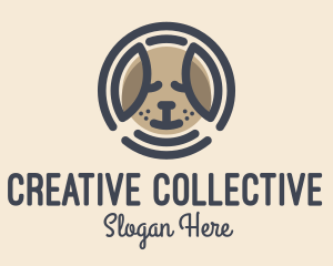 Puppy Dog Circle logo design