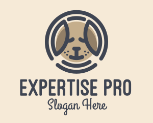 Puppy Dog Circle logo design