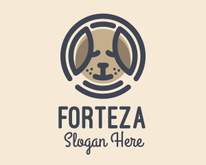 Puppy Dog Circle logo design