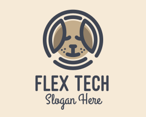 Puppy Dog Circle logo design