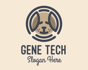 Puppy Dog Circle logo design