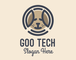 Puppy Dog Circle logo design