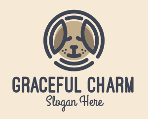 Puppy Dog Circle logo design