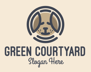 Puppy Dog Circle logo design