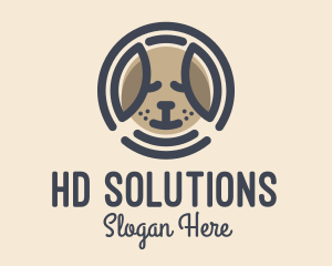 Puppy Dog Circle logo design