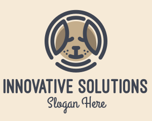 Puppy Dog Circle logo design