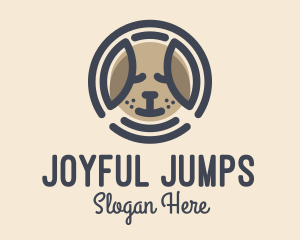 Puppy Dog Circle logo design