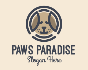 Puppy Dog Circle logo design