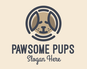 Puppy Dog Circle logo design