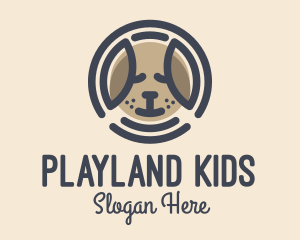 Puppy Dog Circle logo design